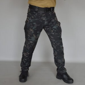 Autumn And Winter Outdoor Fleece-lined Tactical Pants Men – Dark Night, S
