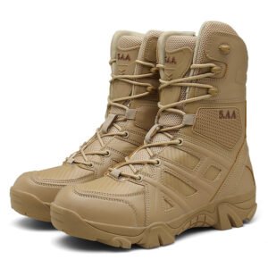 Big Size Outdoor Mountaineering Training Combat Boots Man – Sand, 47