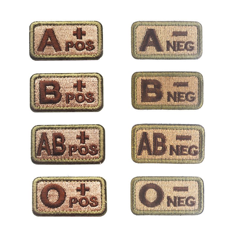 Embroidered Tactical Blood Band Velcro