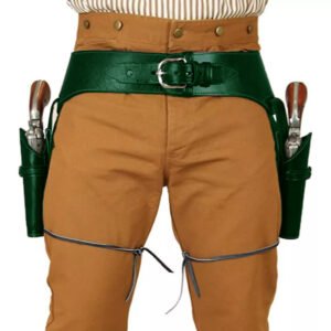 Steampunk Western Cowboy Revolver Holster – Green