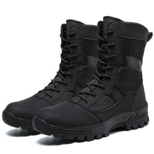 Plus Size Men’s Shoes High-top Men’s Shoes Martin Boots – Black, 40