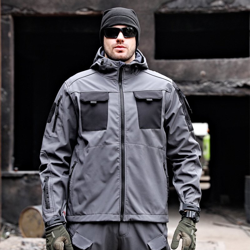 Tactical Soft Shell Jacket Tactical Windbreaker Waterproof Outdoor - Image 10