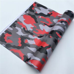 Camouflage HD Inkjet Car Paint Protection Sticker – Red, 152x50CM
