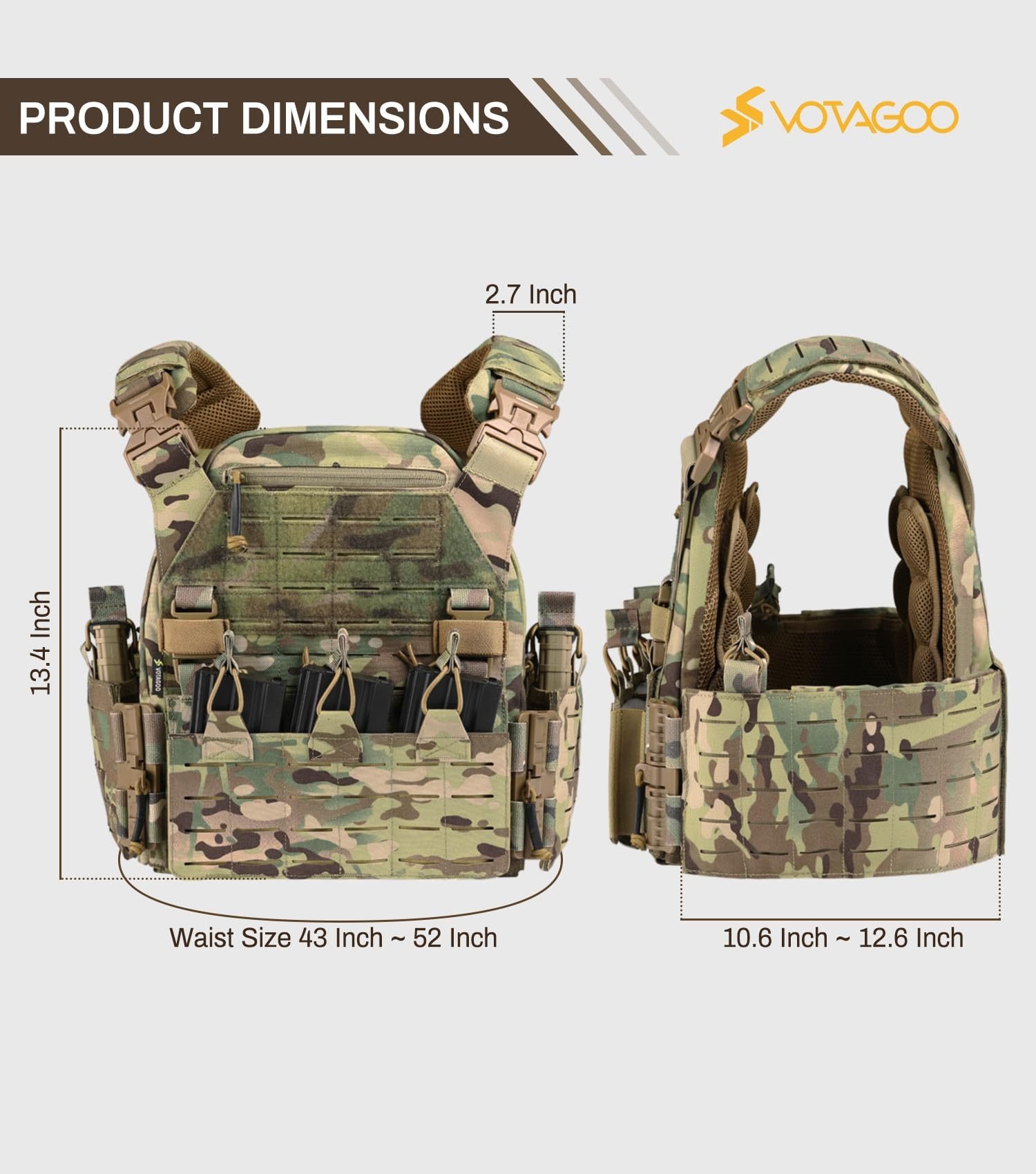 Tactical Vest Quick Release Airsoft Weighted Military Breathable Vests - Image 2