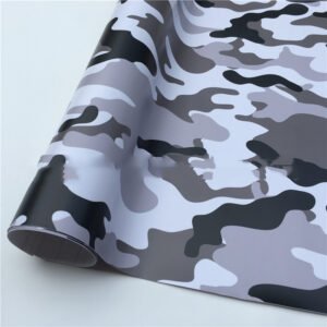 Camouflage HD Inkjet Car Paint Protection Sticker – Black and white, 152x30CM