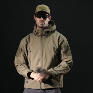 Large Size Soft Shell Fleece Outdoor Jacket Warm Camouflage Winter