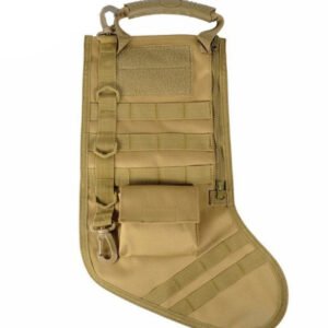 Tactical Christmas Stockings Bag Military Hanging Ornament Outdoor Sports – Khaki1
