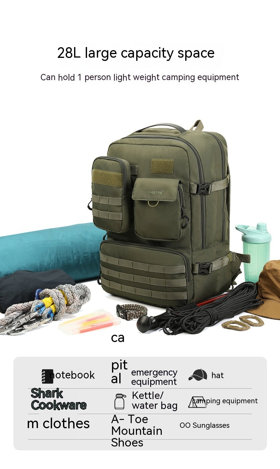 Tactical Backpack Men's Waterproof Outdoor - Image 9