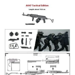 Assault Rifle Machine Gun Assembly Model Ornaments – AK47AKM