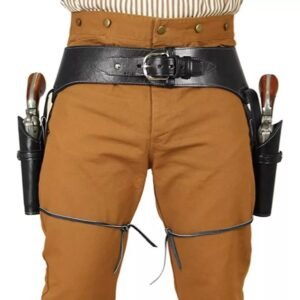 Steampunk Western Cowboy Revolver Holster – Black