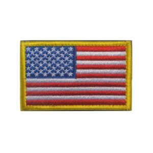 Velcro Label Stars And Stripes Embroidered Cloth Tips Qi Zhang – Yellow Side Flag Left