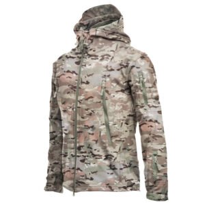 Men’s Fashion Blazer Sharkskin Tactical Jacket