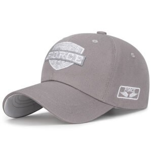 Spring And Summer New Soft Top Cotton Baseball Cap Youth – Grey