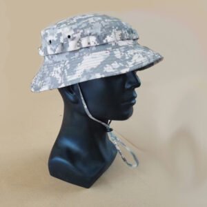 Camouflage Army Fan Tactical Short Brim Bonnie Hat – ACU digital, One size