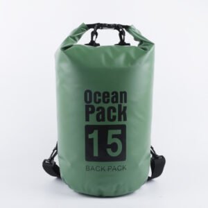 Waterproof Water Resistant Dry Bag Sack Storage Pack Pouch Swimming Outdoor Kayaking Canoeing River Trekking Boating – Dark green, 10L