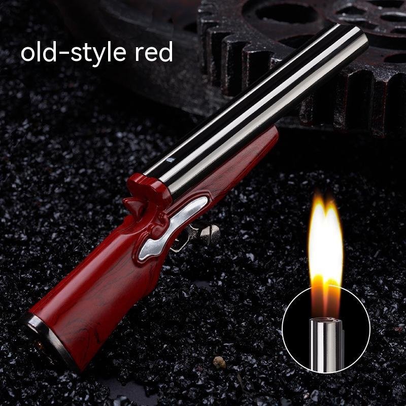 Double Flame Metal Small Gun Shape Lighter - Image 2