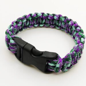 Paracord Outdoor Survival Seven-core Emergency Escape Life-saving Bracelet – Purple Camouflage