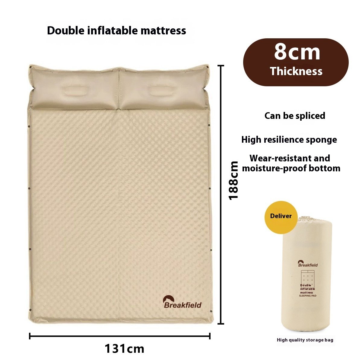 Outdoor Camping Tent Floatation Bed Splicing Camping Airbed - Image 10