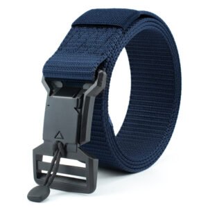 Outdoor Tactical Nylon Belt Multifunctional Carabiner – Navy Blue
