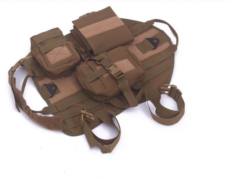 Waterproof Tactical Dog Clothes Small, Medium And Large Dogs Training Dog Vest K9 Chest Strap Suit - Image 5