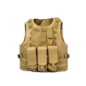 Amphibious Tactical Vest Vest MOLLE Camouflage Multifunction Lightweight Combat Vest CS Chicken Eating Tactical Equipment – Mud, Average Size