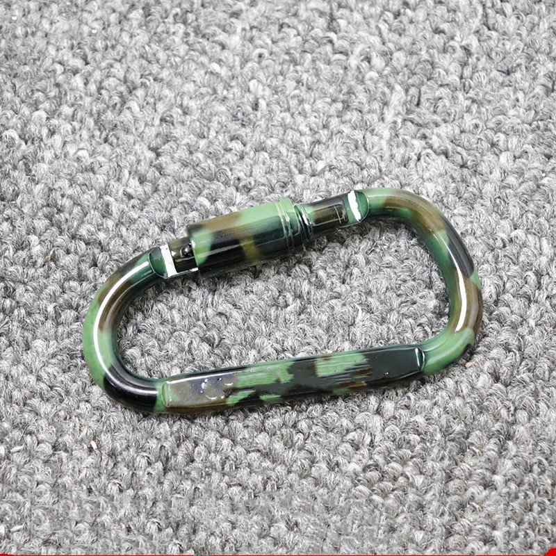 Type D Camo Spray Painted Long Nut Mountaineering Buckle Tactical Hanging Buckle - Image 4