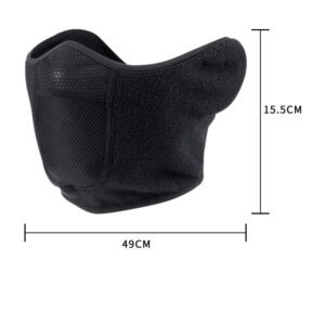 Outdoor Warm Face Protection Ski Mask For Wind And Cold Protection – Black, One size
