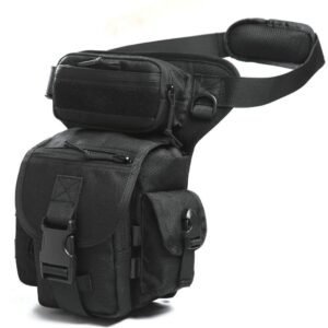 ANTARCTICA Waterproof Military Tactical Drop Leg Pouch Bag Type B Cross Over Leg Rig Outdoor Bike Cycling Hiking Thigh Bag – Black