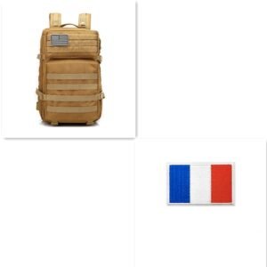 Sports Travel Backpack Army Fan Tactical Camouflage Backpack Sports Outdoor Backpack Travel Bag – Khaki Set