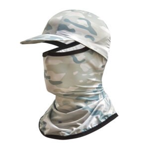 Camouflage Headgear Outdoor Cycling Mask Hiking Climbing Brim Hat Sun Protection Sunshade Ice Silk Mask Wholesale – 10 Colors, Average Size
