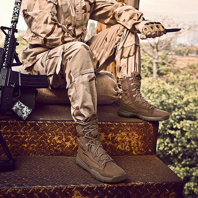 Light And Breathable High-top Cross-border Large Size Combat Boots - Image 4