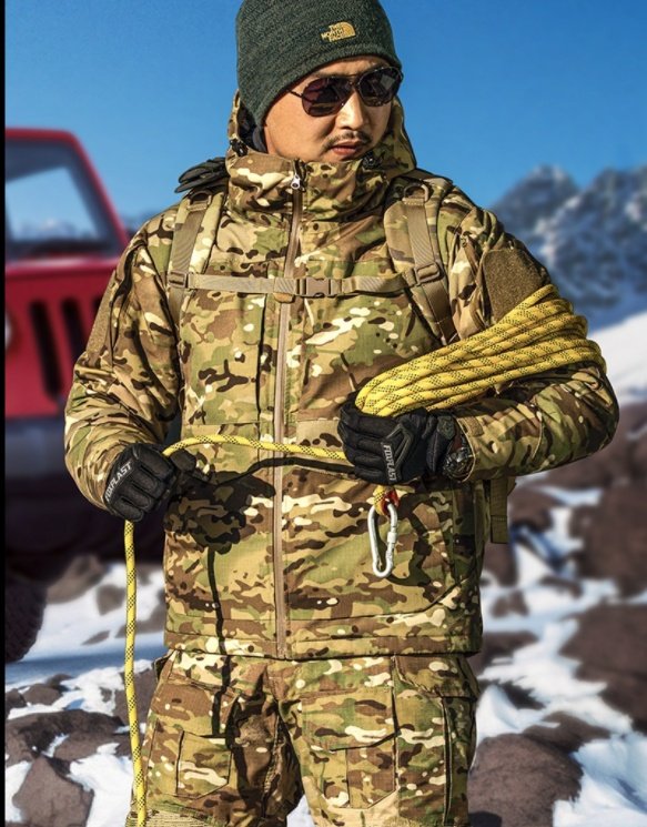 Men's Cotton Jacket With Warm And Reflective Tactics In Winter - Image 5