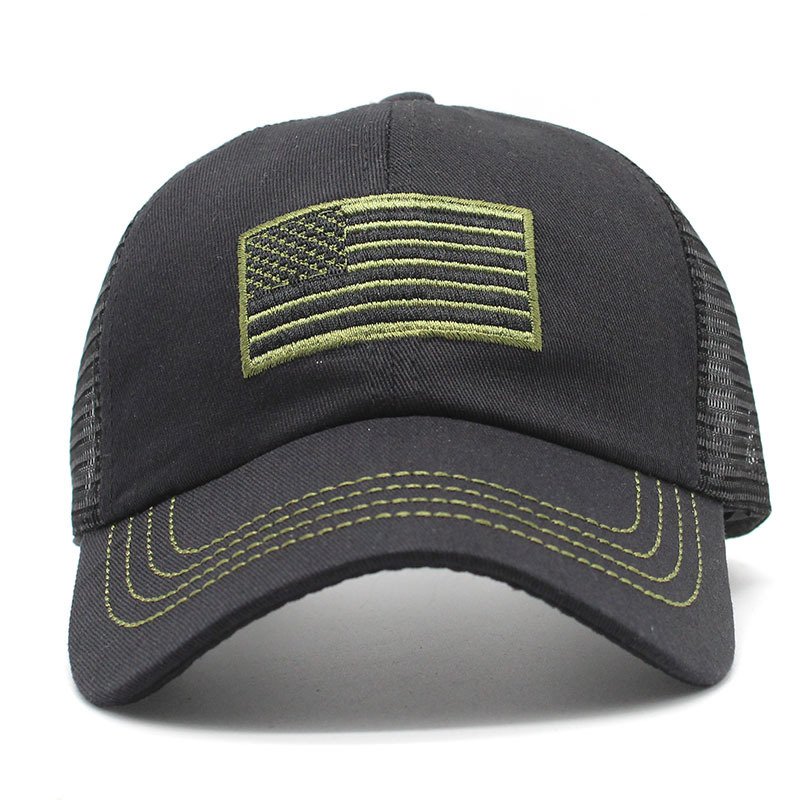 Summer Men's Outdoor Camouflage Mesh Cap Embroidered Hat - Image 4