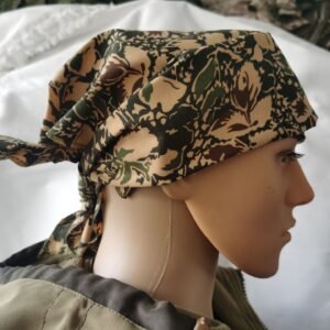 Tactical Camouflage Outdoor Riding Sun Protection Triangular Binder – Yellow Flower Camouflage, Average Size