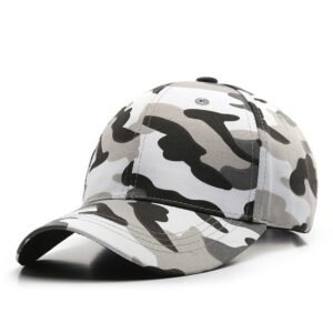 Sports Camouflage Cap Cotton Camouflage Sunscreen For Men And Women – Black and white