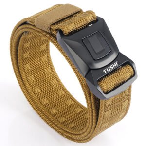 Quick Release Buckle Men’s Tactical Belt – Brown