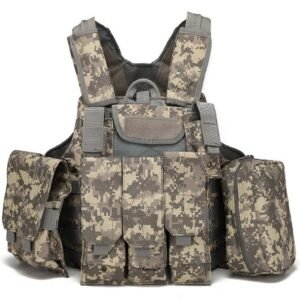Outdoor Training Camouflage Tactics Vest Protective Waistcoat – ACU Digital, Free Size