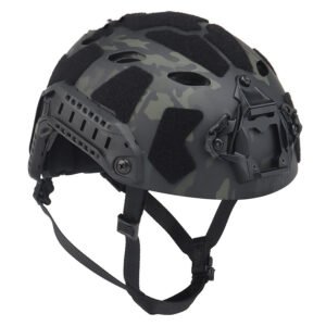 Tactical FAST Camouflage Helmet With Headset – BCP