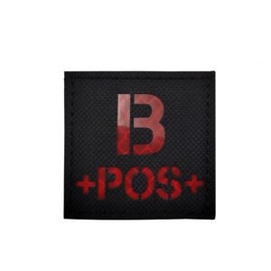Reflective Blood Type Badge Velcro Armband – B Red M00016 10