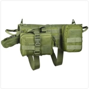 Waterproof Tactical Dog Clothes Small, Medium And Large Dogs Training Dog Vest K9 Chest Strap Suit – Military, XL