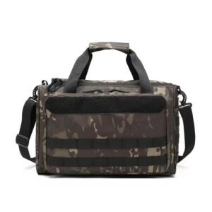 Outdoor Tactical Multifunctional Large Capacity Storage Sports Handbag – Black camouflage