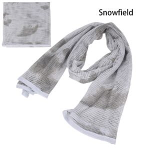 Breathable camouflage outdoor men’s and women’s scarves – Snow, Average Size