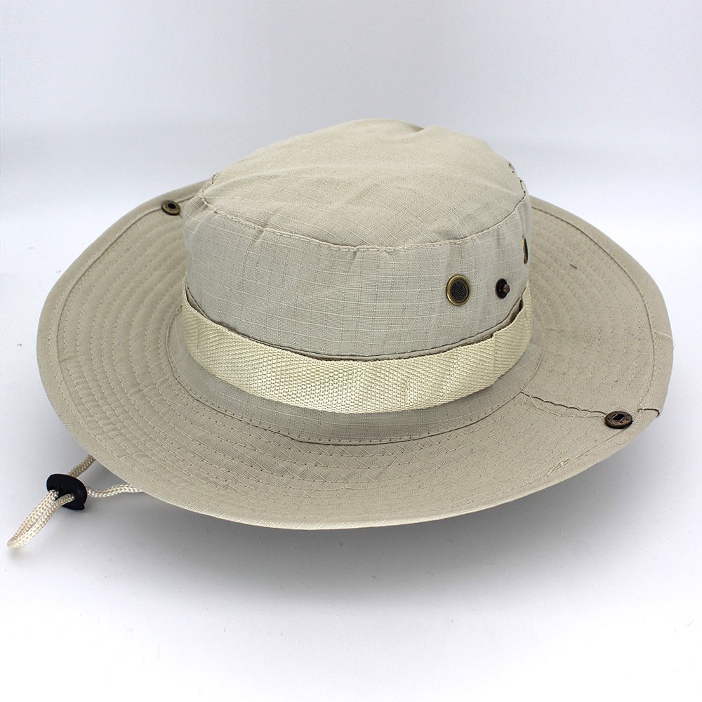 Panama Bucket Hat Outdoor Men Summer Fishing Hunting Military Safari Boonie Cotton Unisex Women Summer Bob Sun Camo Amy Green - Image 6