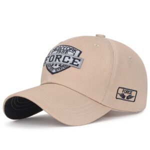 Spring And Summer New Soft Top Cotton Baseball Cap Youth – Beige