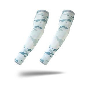 Sunscreen Camouflage Ice Silk Summer Outdoor Tactical Sleeves – Snow Camouflage, Average Size