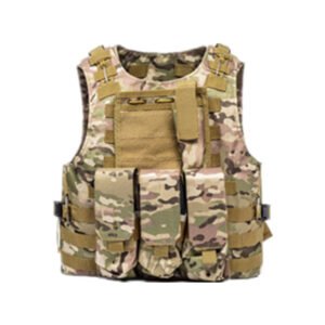 Amphibious Tactical Vest Vest MOLLE Camouflage Multifunction Lightweight Combat Vest CS Chicken Eating Tactical Equipment – CP Camouflage, Average Size