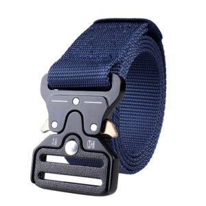Tactical Belt Military Fan Casual Buckle Belt – Navy blue, 125cm