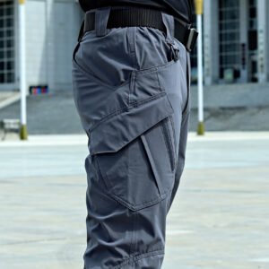 Thin Stretch Comfortable Trousers Outdoor Tactics More Than Breathable Quick-drying Pants Pockets – X9 Gray, XXL