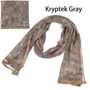 Breathable camouflage outdoor men’s and women’s scarves – Gray Python, Average Size