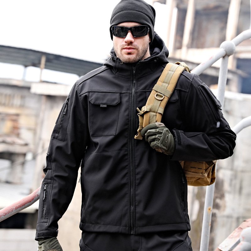 Tactical Soft Shell Jacket Tactical Windbreaker Waterproof Outdoor - Image 6